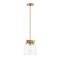 Maxim Lighting Scoop 1-Light Pendant/Flush Mount, Natural Aged Brass 21230CLNAB - alternate 1